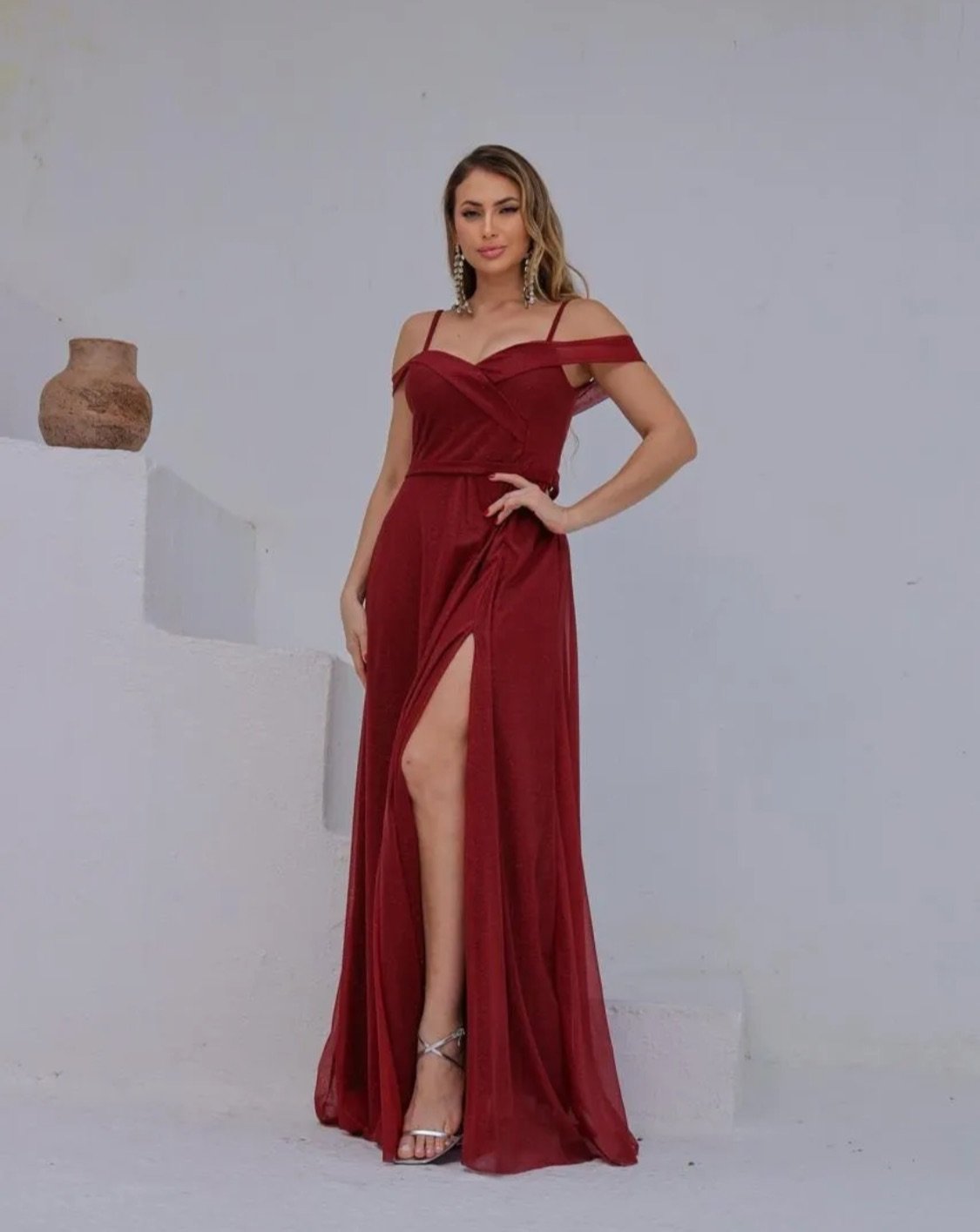 Vestido Elegante com Fenda
