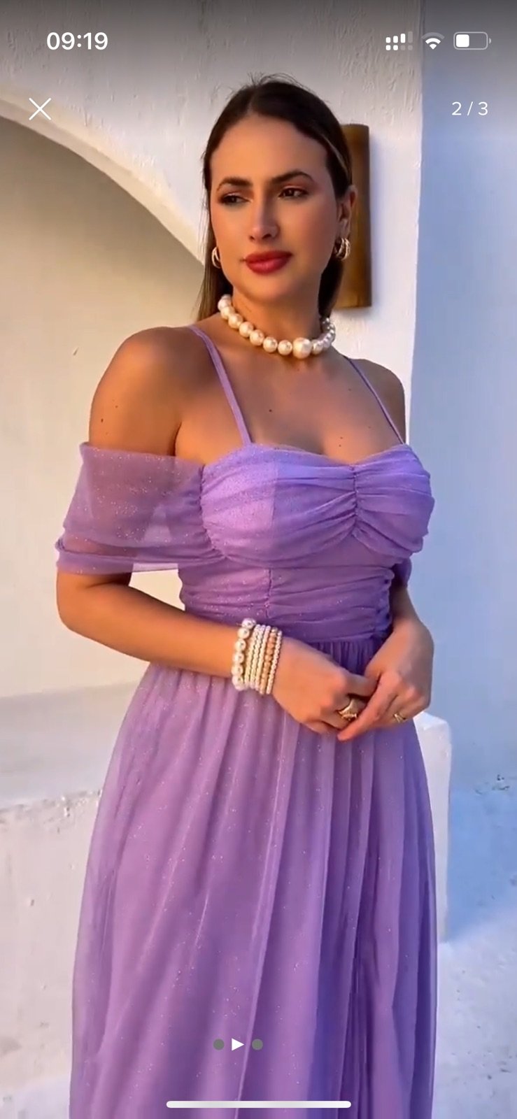 Vestido Lilás Sofisticado
