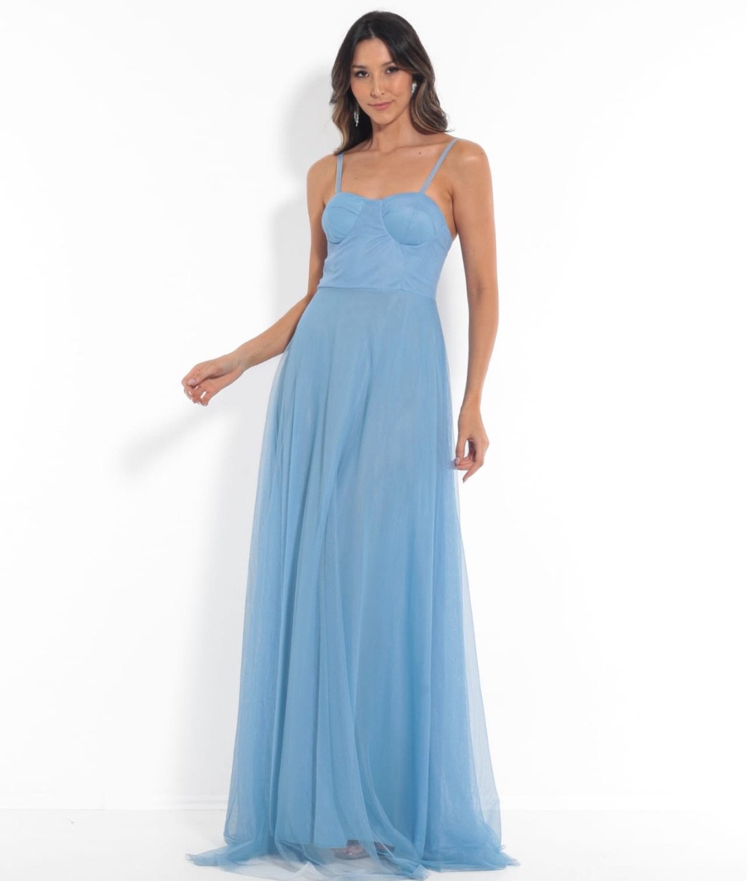 Vestido Longo Azul Serenidade