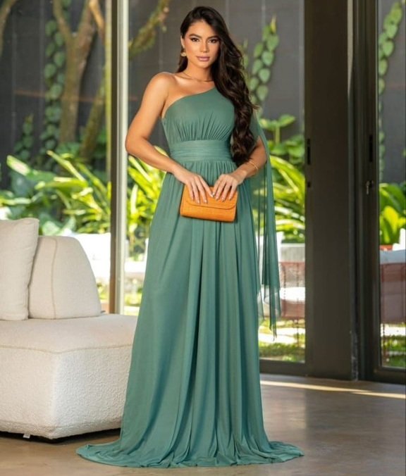 Vestido Verde Oilva Elegante