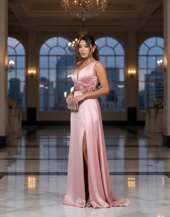 Elegância em Rosa Cetim