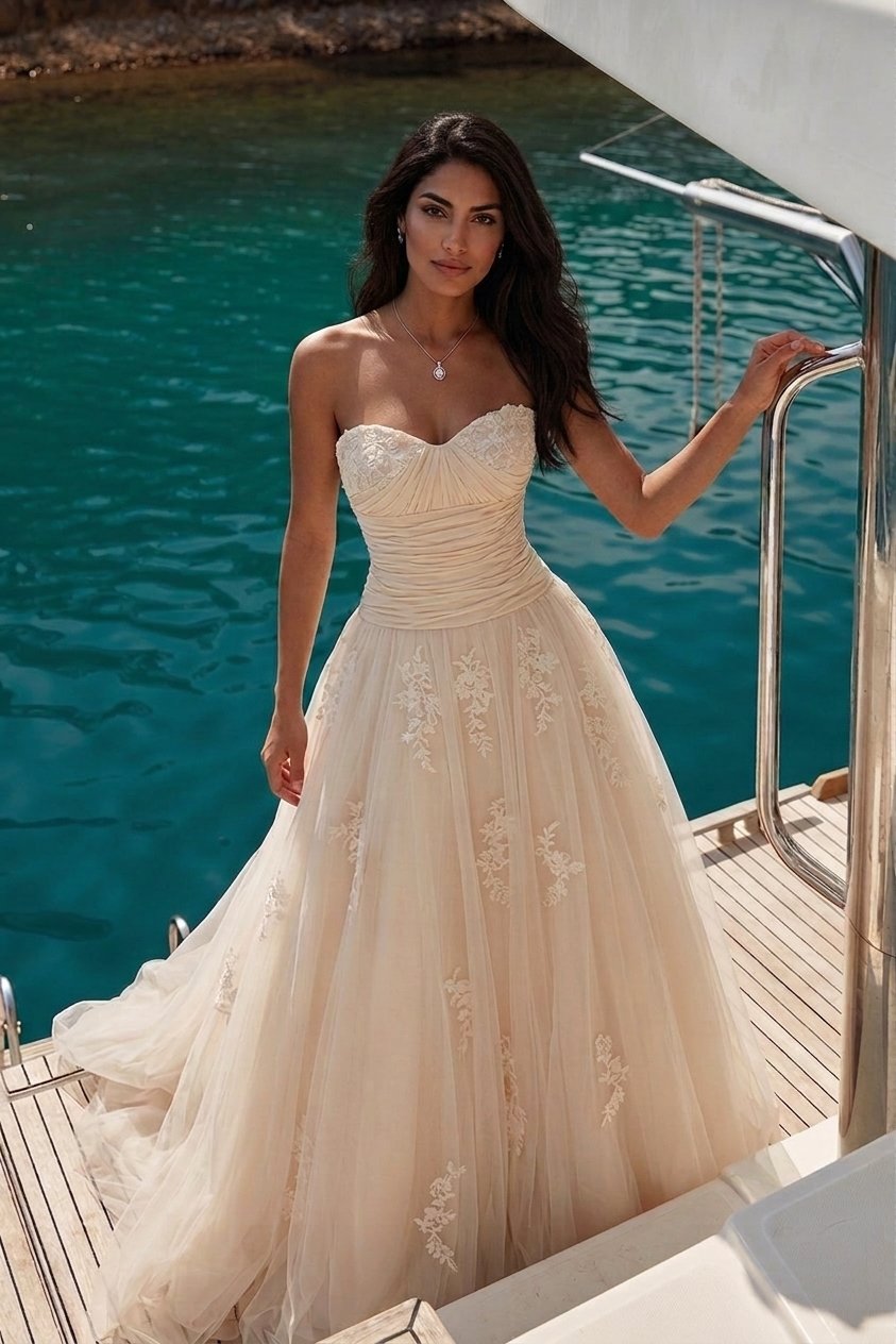 Elegância de Noiva em Champagne