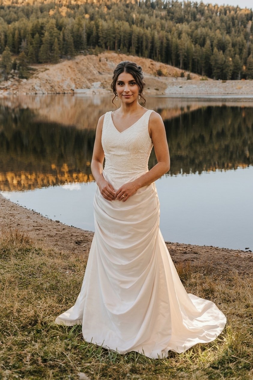 Vestido de Noiva Clássico Elegante