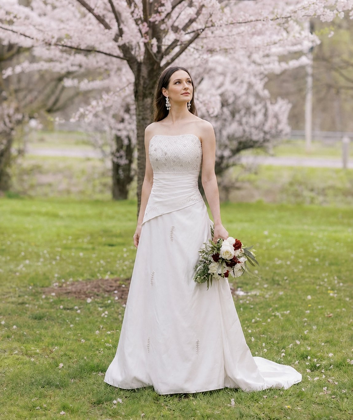 Vestido de Noiva Perolado Elegante
