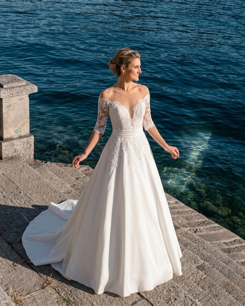 Elegância Romântica à Beira-Mar