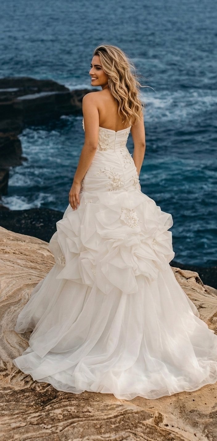Vestido de Noiva Praia Romântico