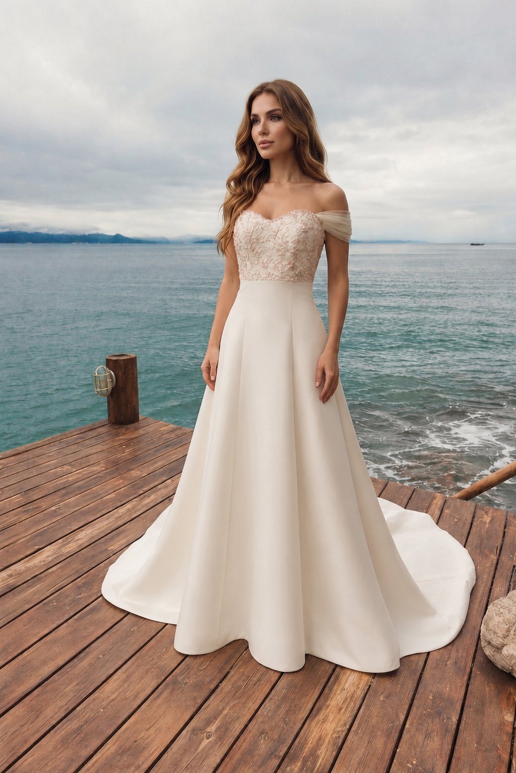 Vestido Romântico Ombro a Ombro