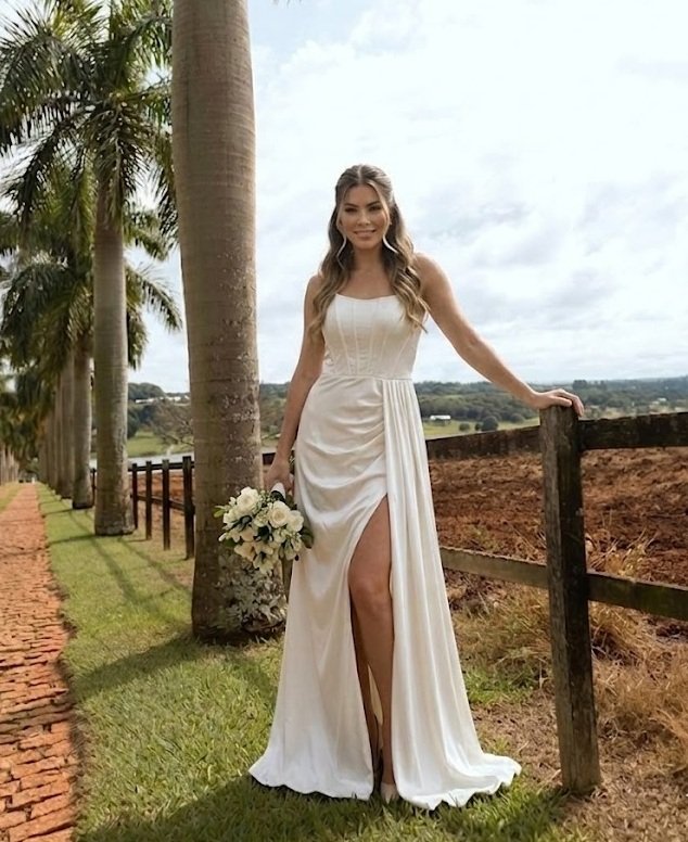 Vestido Elegante com Fenda